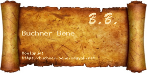 Buchner Bene névjegykártya